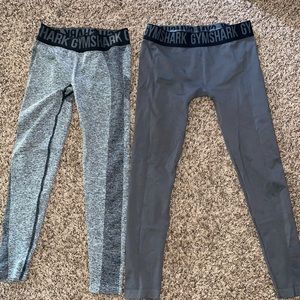 2 Pair Gym Shark Low Rise Leggings NEVER WORN